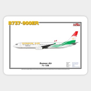 Boeing B737-900ER - Somon Air (Art Print) Sticker